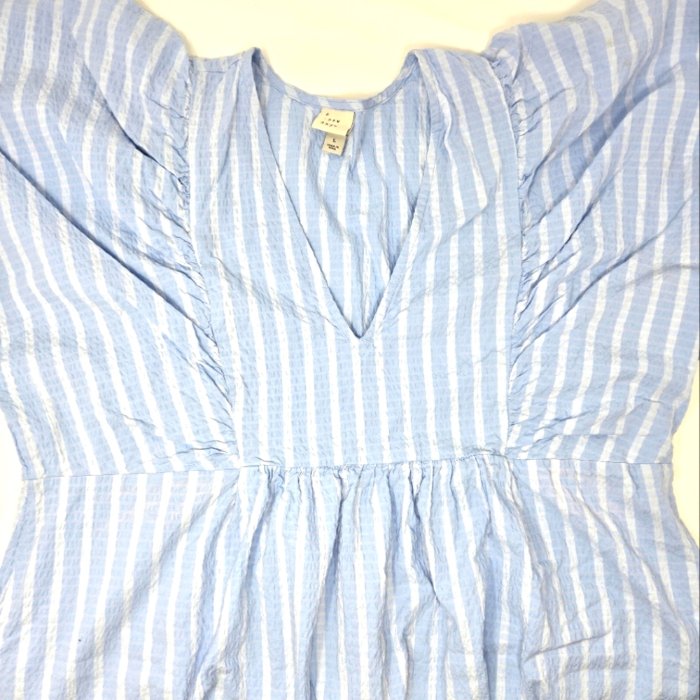 Women's New Day Blue Striped Dress Size Large